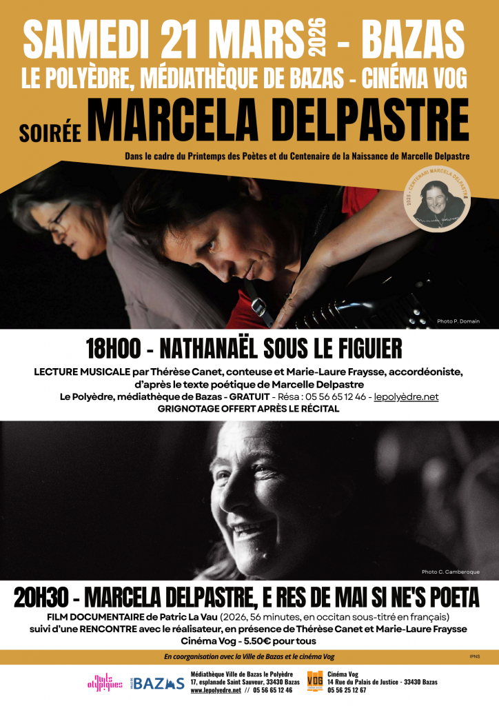 Affiche 21 mars - Centenaire Marcelle Delpastre Bazas