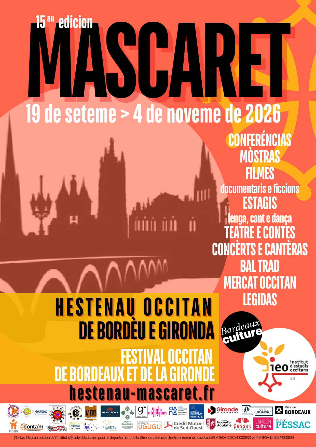 Affiche 2026 Mascaret festival occitan de la Gironde